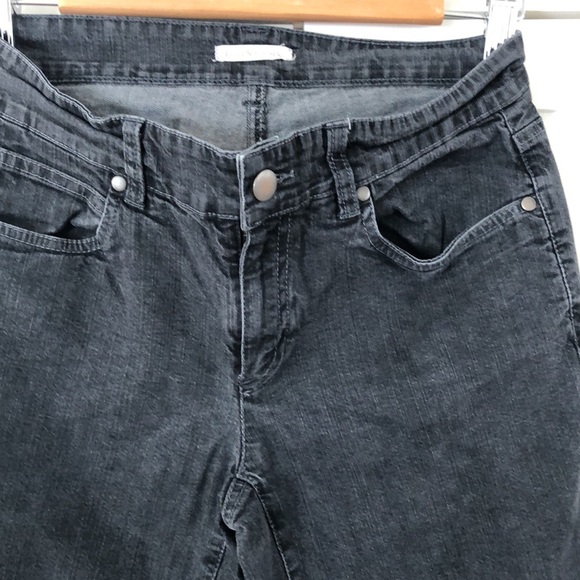 Eileen Fisher Wide Leg Faded Black Jeans 2 30” W - Picture 2 of 5